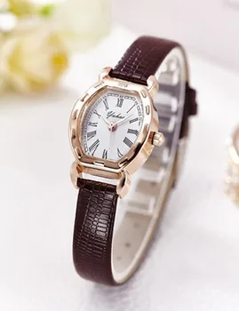 De înaltă Calitate Brățară de Aur Ceasuri pentru Femei de Brand de Lux Curea din Piele Cuarț Ceas Pentru Femei Rochie Ceasuri de mână de sex Feminin Ceas reloj