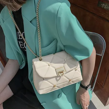De înaltă calitate elegant romb lanț de umăr, sac de sex Feminin 2021 noua moda nit femei designer de messenger geanta Tote geantă de călătorie