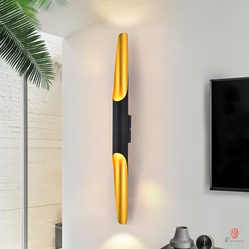 Delicat Lumini de Perete Modern Loft LED Lampă de Perete Designer de Aluminiu Iluminat Decorativ de Prindere Black& Gold Acasă Iluminat Dormitor