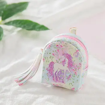 Desene animate Unicornul de monede posete femei portofele mici drăguț kawaii cartelei cheie saci de bani pentru fete doamnelor geantă de copii pentru copii