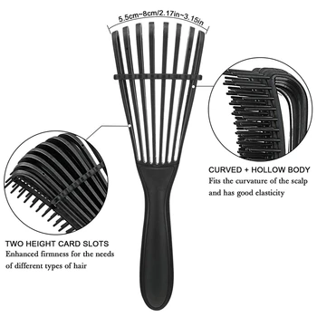 Detangling Brush For Hair-Detangler For Afro America 3A to 4C Kinky Wavy, Curly, Detangle Easily with Wet / Dry
