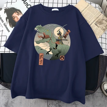 Dinozaur Personalitatea De Imprimare Japonez Tricou Personaj De Desene Animate Topuri Hip Hop De Înaltă Calitate Pentru Bărbați T-Shirt De Moda Streetwear