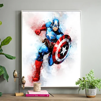 Disney Marvel Film Postere si Printuri Super-Erou Panza Pictura Pe Perete, Căpitanul America, Thor Imaginile pentru Camera Decor de Perete