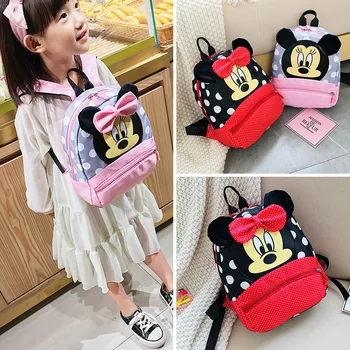 Disney Mickey mouse pentru Copii Sac de Școală Grădiniță Fată Băiat Copil Rucsac Minnie Drăguț de Pluș Sac Anime Rucsac Copil Cadouri