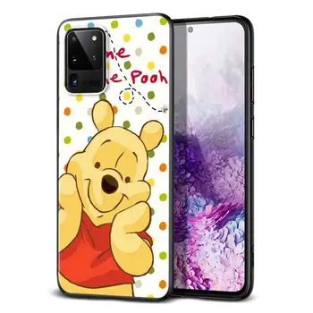 Disney Winnie the Pooh pentru Samsung S20 FE Ultra Plus A91 A81 A71 A51 A31 A41 A21S A72 A52 A42 A02S Negru Moale Caz de Telefon