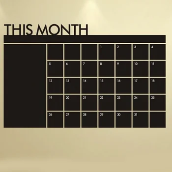 Diy Lunar tabla de perete autocolant,Tablă de Îndepărtat de Perete de Vinil Autocolant Tablă Calendar Decal Planificator Murală