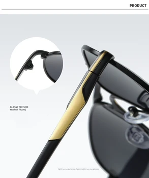 DJXFZLO Clasic Pilot Polarizat ochelari de Soare Barbati de Moda de Metal Ochelari de Soare Femei Negru de Conducere Ochelari de soare UV400 Ochelari de cal
