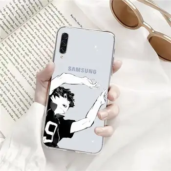 Drăguț Anime Japonia Oya Haikyuu Telefon Caz Limpede Transparent Pentru Samsung Galaxy A71 A21s S8 S9 S10 plus nota 20 ultra