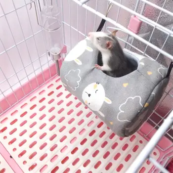 Drăguț Cobai Cușcă Cald Hamster Cuști Hamac Agățat Mini Animal Șoareci Șobolan Cuib Pat De Dormit Casa Hamster Animale De Companie Mici De Produs