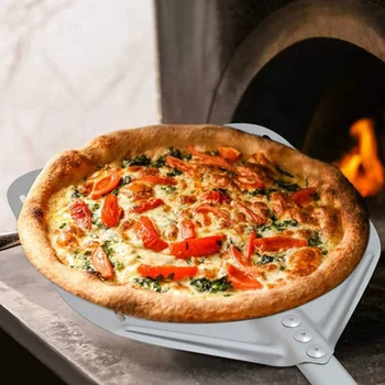 Dural Stantare Pizza Lopata Conectarea Pizza Lopata Gros Cuptor Flipping și Transferul de Pizza de 16 Inch se Ocupe de