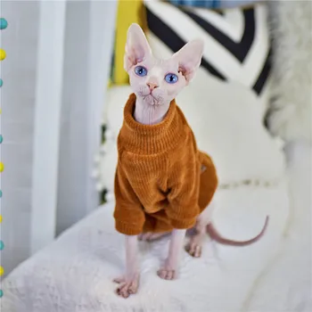 Elegant Cald Pisica Sphynx Pulover Moda Kitty Pisica fara par Îmbrăcăminte Confort Rochie de Iarna pentru Pisica Sphynx