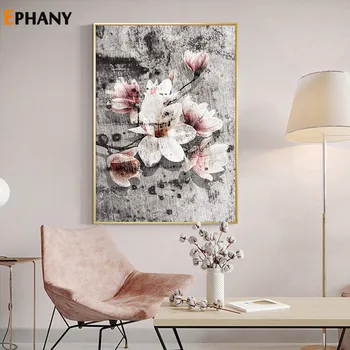 Elegant Floare Lily Magnolia Imprimare Panza De Pictura Scandinave Poster Citat Viață Nordic Arta De Perete Botanică Imagine Decor Acasă