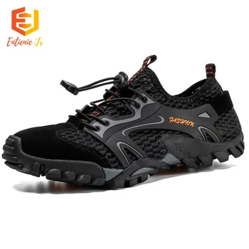 Etienne Jr Bărbați Primăvară Lama Adidași Mari Dimensiuni Respirabil Pantofi De Sport Non-Alunecare De Absorbție De Șoc Două Ochiuri Pantofi De Funcționare