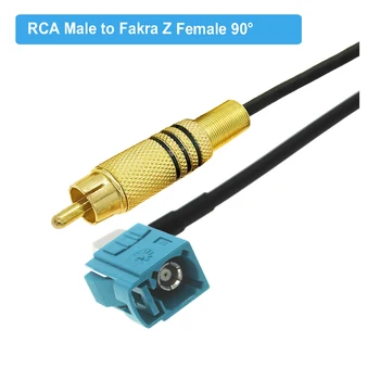 Extins Fakra Z Masculin la RCA Male Plug Video Cablu Adaptor Coadă Parcare Inversarea Vedere din Spate aparat de Fotografiat Cablu Adaptor