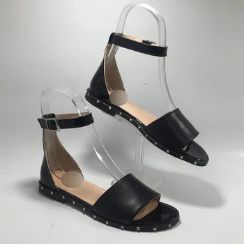 Femei de lux, design Negru Plat Sandale de Primăvară și de Vară de Moda Ușor, Confortabil de Design din Piele Pantofi de Plaja