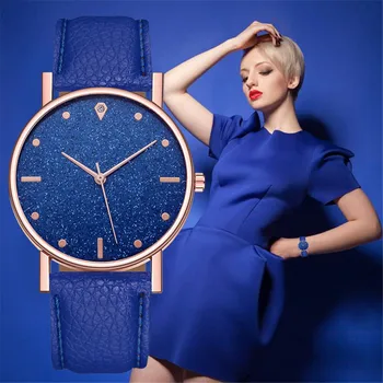 Femei de lux Simulare Cuarț Ceas de mână de sex Feminin Curea de Piele Scale-Free Mat Dial Casual De Ceasuri наручные часы
