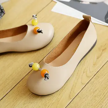 Femei De Moda Noua Elegante Cu Pantofi De Sex Feminin Confortabil White Flats Doamna Greutate De Lumină Pantofi