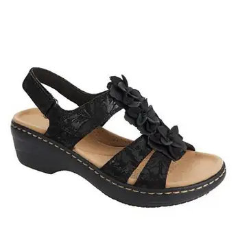 Femei Sandale de Vara Noua Moda Pantofi Peep Toe Culoare Solidă Cârlig&bucla de Pană de Flori Doamnelor Casual în aer liber Confortabil Femeie Încălțăminte