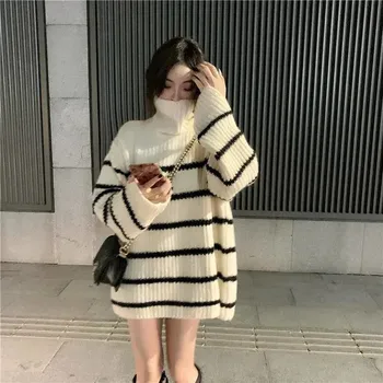 Femme Dungi Pulover Nou Liber Supradimensionat Femei Cald Iarna Casual, De Stradă Coreea De Tricotat Pulovere Sweatar Îmbrăcăminte Exterioară