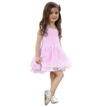 Fete dress Toddler Copii Baby Girl Haine de Vară Stripe Lace Parte Pageant Rochii de Printesa halat princesse enfant Ropa#3