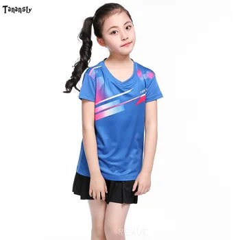 Fete tricou de tenis badminton kit de Copii, volei tricouri sport haine copii, tenis de masa haine fată de Tenis tricou