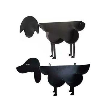 Fier Negru Prosop De Hârtie Suport Portabil De Desene Animate Drăguț Oi Pisică Câine Raft De Depozitare Practice Produs De Uz Casnic
