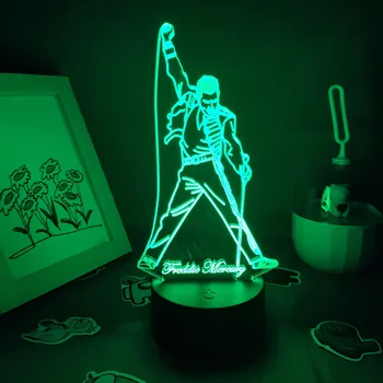 Figura 3D Regina solistul Freddie Mercury a condus iluzie lumini de Noapte creative cool cadou pentru prietenii copilului lava lampă de Birou decor