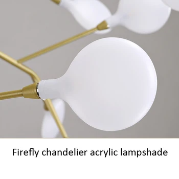 Firefly Candelabru Cu Abajur Acrilic Mat Transparent Fumuriu Gri Pentru Candelabru