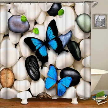 Fluture Imprimat 3D Baie Cortina Impermeabil Perdea de Dus Anti-peeping Baie de Ecran Pană de curent Perdeaua Ușii de la Baie Decor