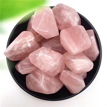 Frumos 1 BUC Naturale Roz de Trandafir Cristal Cristal de Cuarț de Palmier Scazut Neregulate de Piatră de Vindecare Specimen Naturale, Cristale de Cuarț