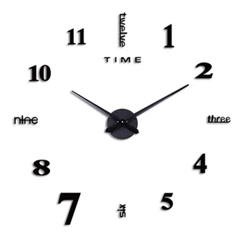 Funcția Acrilice Minimalist Ceas de Perete Modern Diy Ceas de Perete Decorativ 3d Suprafață Oglindă Autocolant Acasă Decor de Birou Ceas de Perete