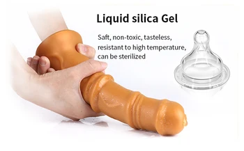 GaGu Super Mare Silicon Moale Cal Vibrator Anal Plug+Ventuza Butt Plug Anus Masaj De Prostata Pentru Masaj Analsex Jucarii Sexuale Pentru Femei