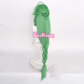 Genshin Impact BaiZhu Peruca Cosplay Unisex 100cm lungime Verde Peruca Cosplay Anime Cosplay Peruci Sintetice Rezistente la Caldura Peruci Halloween