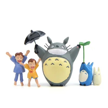 Ghibli Anime Binecuvântare Totoro Mei Figura Birou Ornamente Auto Miyazaki Hayao Model Zână Grădină Miniaturi Ambarcațiuni Jucărie Decor Acasă