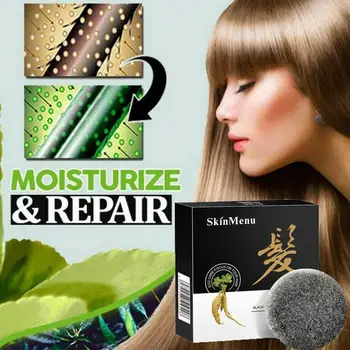 Ghimbir, Susan Negru Păr Shamoo Săpun Bar de Păr Șampon Tratament Săpun Bar & Tratament de Detoxifiere Clean Negre de Par de pe Scalp Shin S5M9