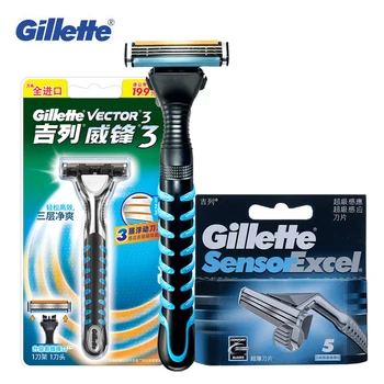 Gillette Vector3 aparat de Ras Manual de Siguranță aparate de Ras Sensor Excel Rezerve de Lame de Ras pentru Bărbați Instrumente de Frizerie Brici