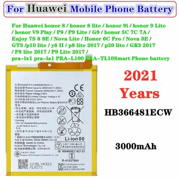 HB366481ECW Baterie de 3000mAh Pentru Huawei P8/P9 Lite 2017,P9,p10/p20 lite,onoare 8,8 lite,9i,9 Lite,V9 Juca,G9,onoare 5C 7A 7C,6C Pro