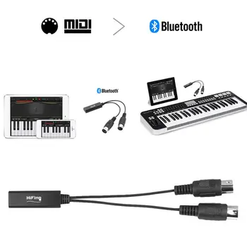HiFing Bluetooth Wireless MIDI Adaptor Bluetooth 4.0 5-pin DIN MIDI Adaptor
