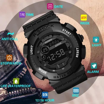 HONHX Luxury Mens Ceas Digital cu LED Sport Bărbați în aer liber, Ceas Electronic Ceas Sport relogio masculino часы мужские часы
