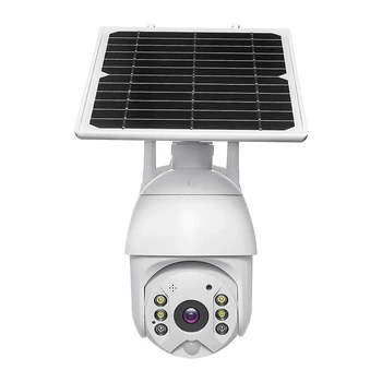 HONTUSEC 4G PTZ de Exterior Solar Camera IP 360 CCTV Viziune de Noapte Două căi Audio Panou Solar în aer liber de Monitorizare a energiei Solare Camera IP