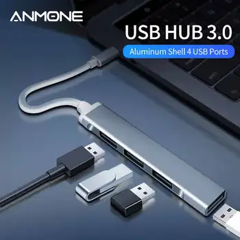 Hub Usb 4 Port Usb Otg C 3.0 Splitter Pentru Lenovo Xiaomi Macbook Pro Taxa de Transfer de Date de Metal Cablu Extender pentru Dispozitive Usb