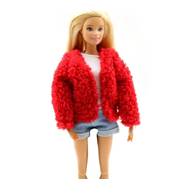 Iarna Haină de Blană Pentru Papusa Barbie Haine de Moda Costume de Păpuși 1/6 BJD Papusi Accesorii DIY Jucarii Pentru Copii Colectie