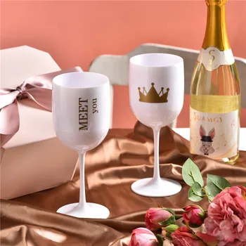 Incasabil Nunta de Crăciun de Sticlă de Sticlă petrecere în aer liber pahar de șampanie acrilice elegant flaut sticlă
