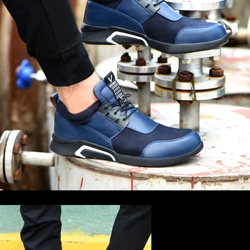 Indestructibil Pantofi Barbati Pantofi de protecție bombeu metalic Cizme de Lucru Modis Ușor, Respirabil, Anti-alunecare din Oțel Puncție Adidasi Barbat