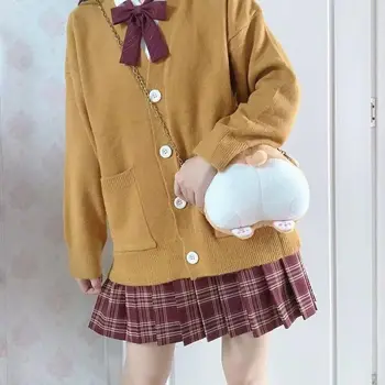 Japonia Școală Pulover de Primavara Toamna V-neck Pulover Tricotate JK Uniforme Cardigan Multicolor Student Fete Cosplay pulover femei
