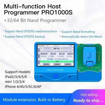 JC Pro1000s NAND Flash Programmer 32/64 Bit Socket Pentru IPad 2 3 4 5 6 mini 2 3 4 IPhone 4 4S 5 5C 6 6P Nand Flash IC Repararea