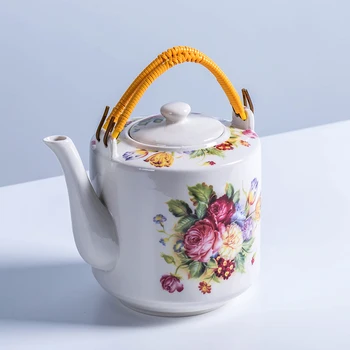 Jingdezhen Ceramică Ceainic de uz casnic de mare capacitate albastru și alb portelan filter bubble ceainic produse de sănătate și wellness