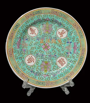 Jingdezhen Revoluția Culturală Portelan Handmade Pastel De Mână Agățat Placă De Ceai Pentru Longevitate