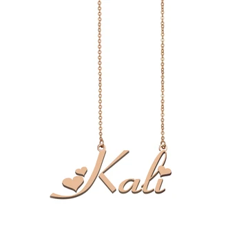 Kali Numele Colier , Nume Personalizat Colier pentru Femei Fete Mai buni Prieteni Aniversare de Nunta de Crăciun Mama Cadou de Zile