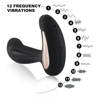 Kissen 12 Viteza Wireless de la Distanță Anal G Spot Anal Vibrator Reincarcabil Mascul Adult de Sex Jucărie pentru Om Cuplu USB G Spot Penis artificial